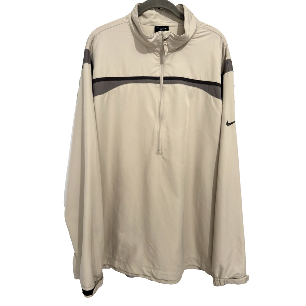 Nike Golf Men’s 2XL Pullover Half-Zip Windbreaker Jacket Zip Pockets
